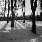 Nieve, murallas, lado Norte, Pamplona (1954)